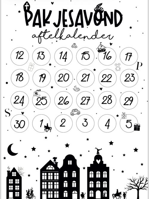 Pakjesavond Aftelkalender - Magnetisch