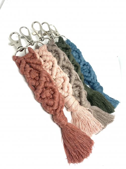 Macramé sleutelhanger enkel