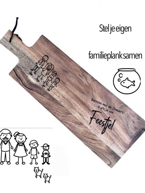Hapjesplank acacia gepersonaliseerd
