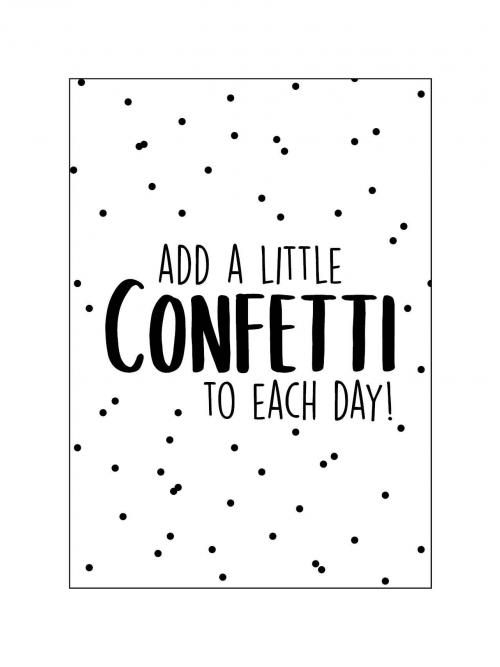 Wenskaart Confetti