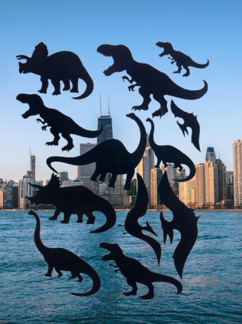 Raamsticker Dino herbruikbaar