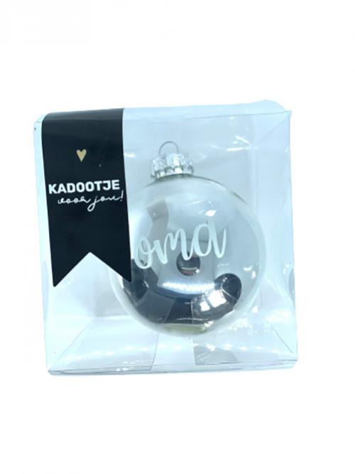 Kerstbal gepersonaliseerd zilver