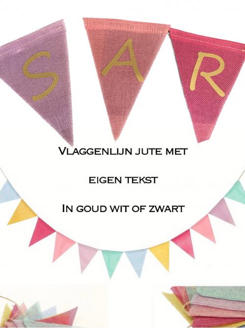 Vlaggenlijn jute met naam