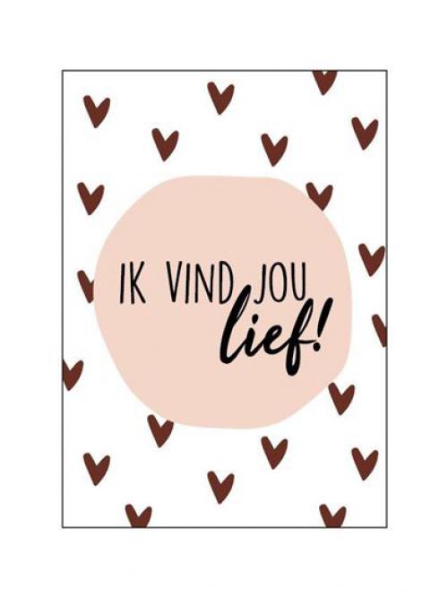 Wenskaart Ik vind je lief
