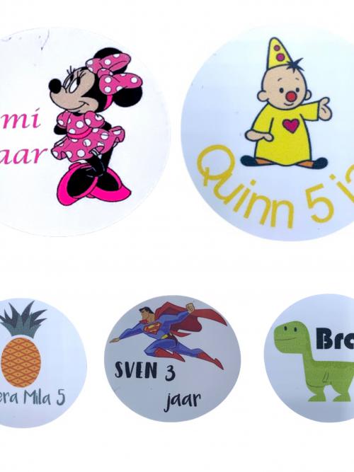 Verjaardagsstickers geprsonaliseerd (15 st)
