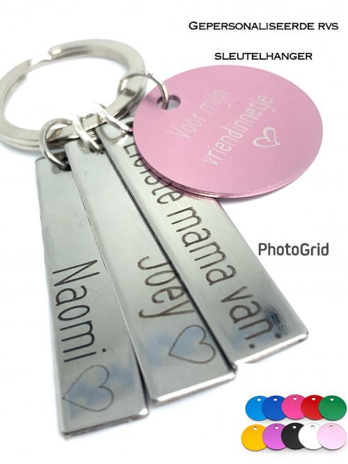 Gepersonaliseerde sleutelhanger RVS
