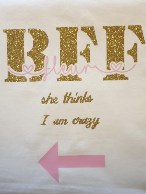 T shirt kind "BFF" wit of zwart