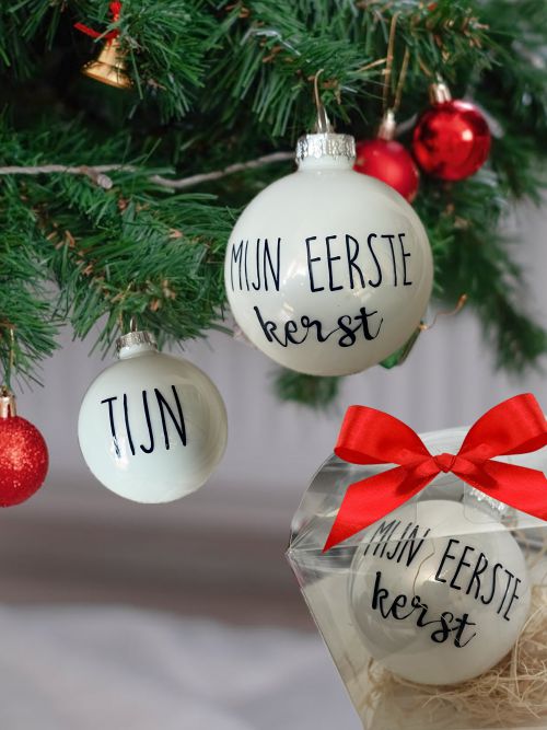 Kerstbal mijn eerste kerst + naam