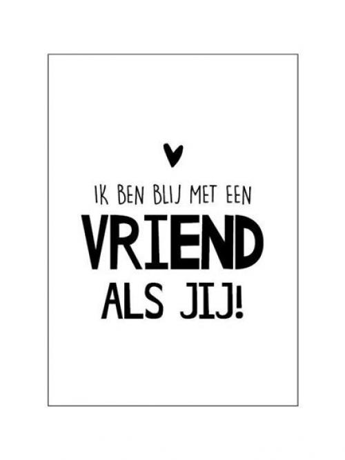 Wenskaart Blij met een vriend...