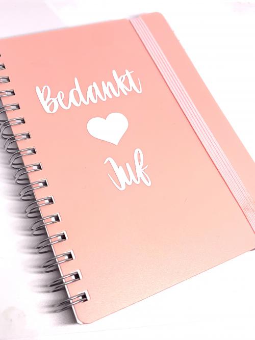 Juf/meester Notebook A6 diverse kleuren