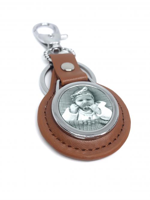 Sleutelhanger PU leer met foto