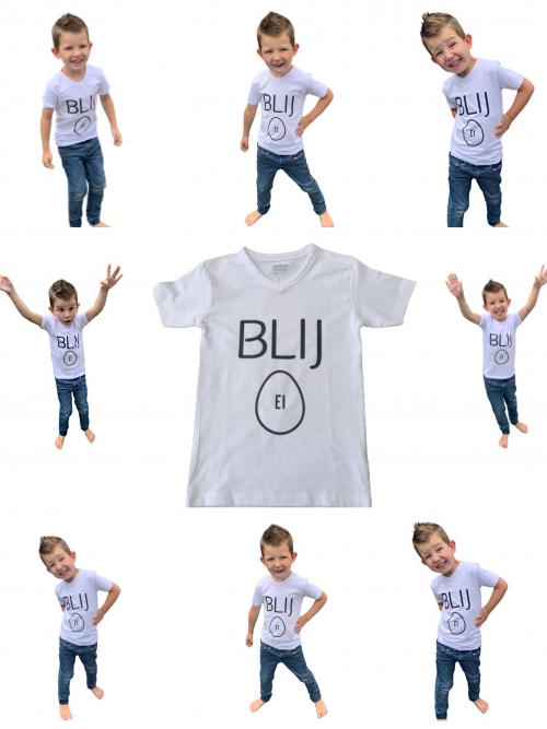 Kinder T -shirt v hals BLIJ EI