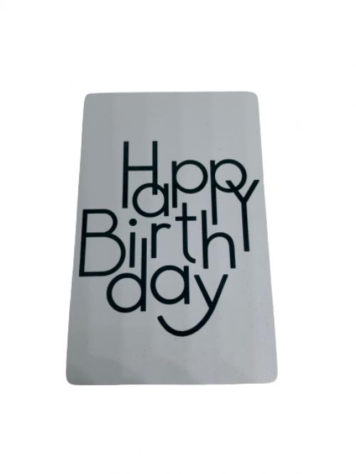 Metalen mini kaart " Happy Birthday "