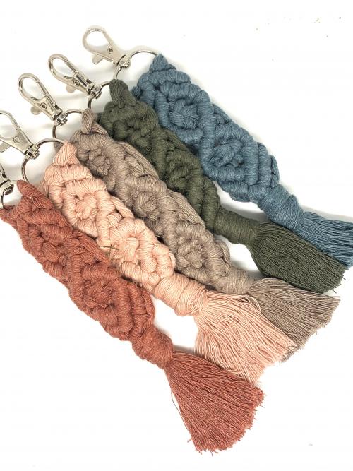 Macramé sleutelhanger enkel