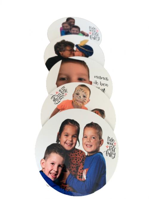 Onderzetter MDF met eigen foto&#39;s (4 st)