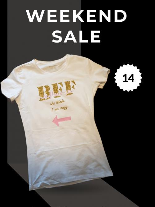 T shirt kind "BFF" wit of zwart
