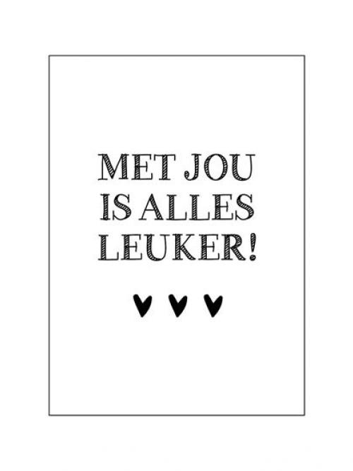 Wenskaart Met jou is alles leuker