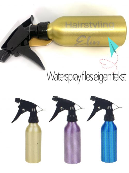 Waterspuit eigen tekst