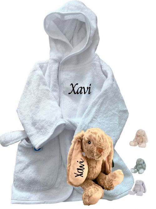 Gepersonaliseerde Baby Badjas met Knuffel