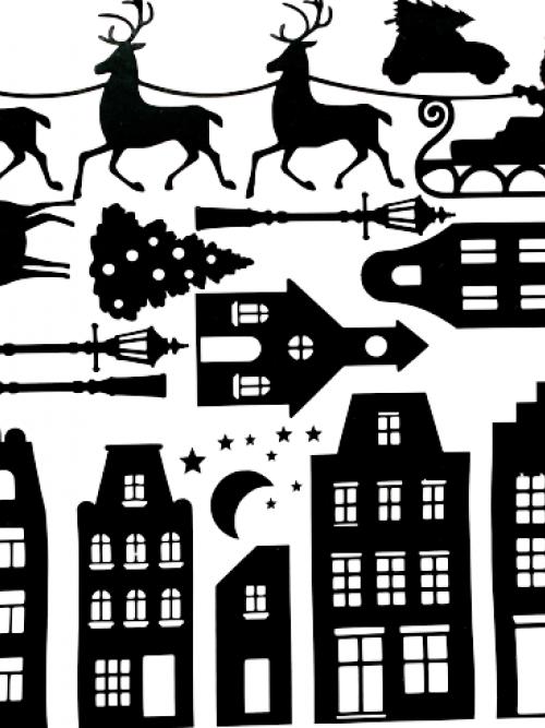 Statische raamfolie kerst